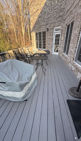 Composite deck after cleaning