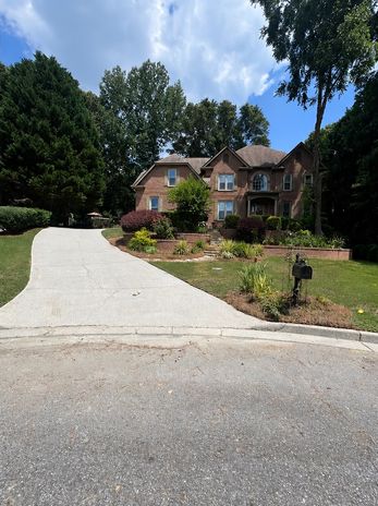 Driveway pressure washing after cleaning