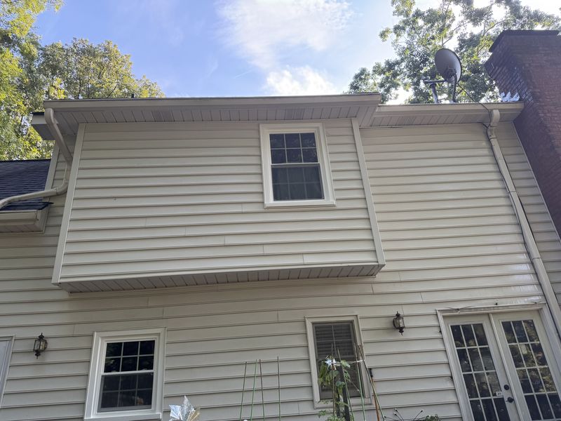 Mildew removed from siding after cleaning